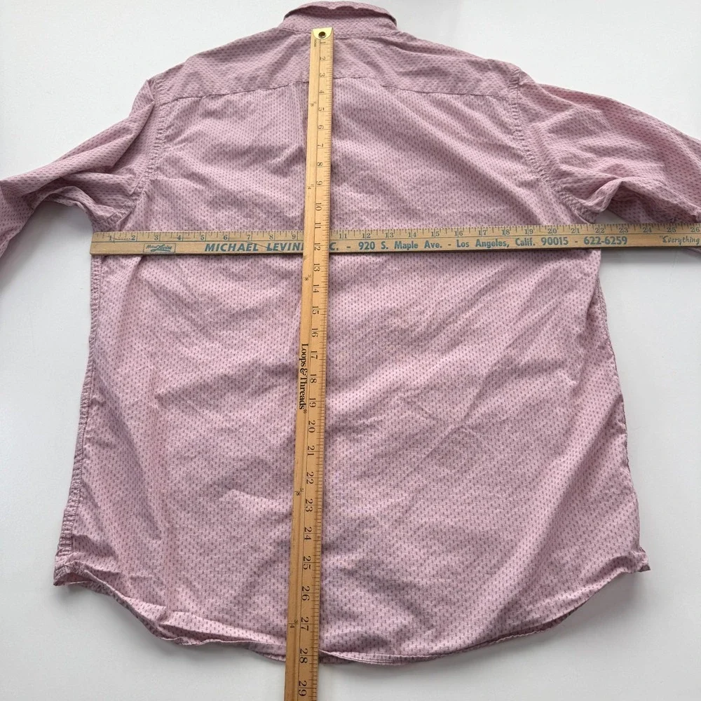 BANANA REPUBLIC Stretch Soft‎ Wash Button Down L/S Shirt Mens Medium Pink